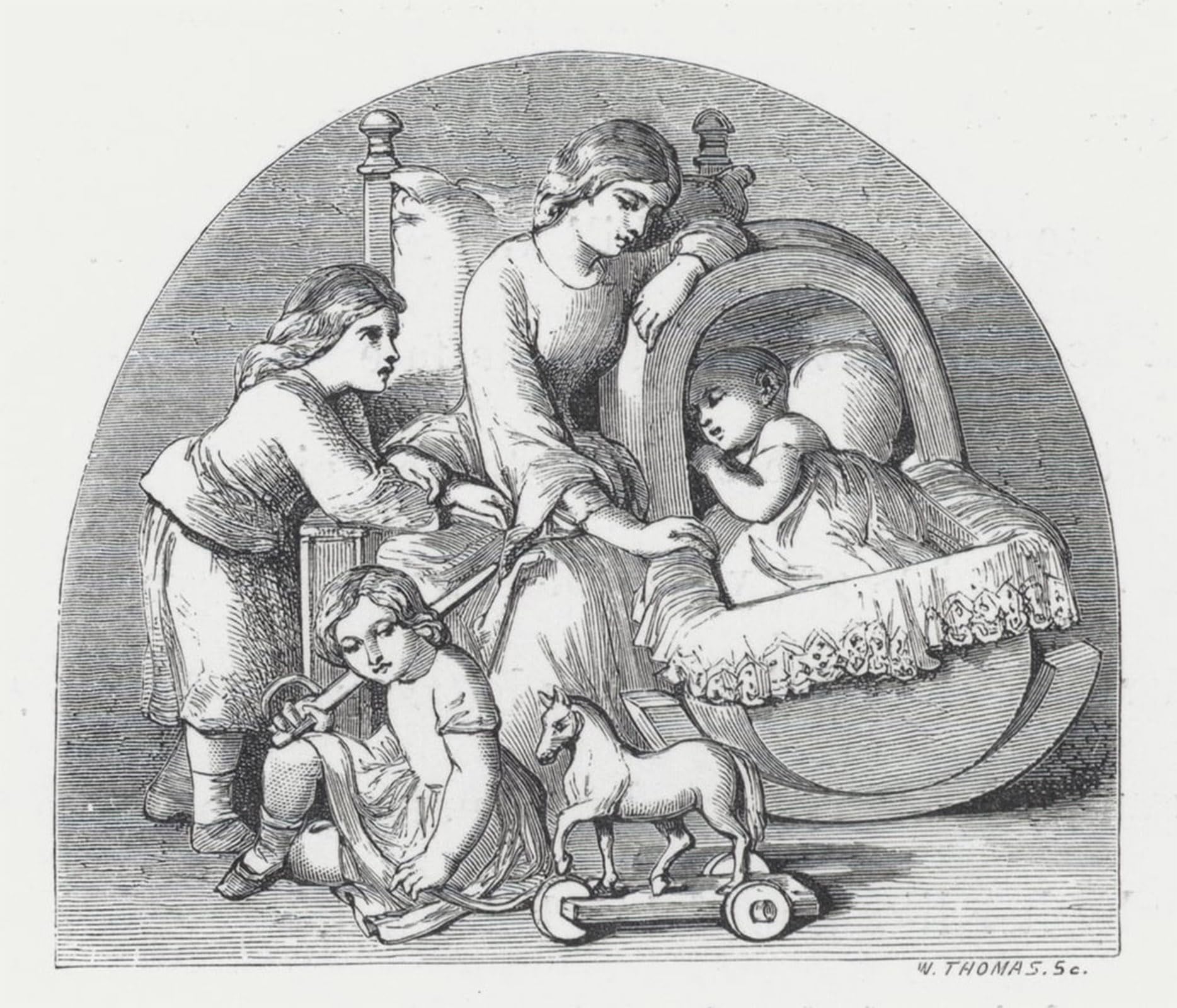 SERENDIPITP Abstract Painting Mural Print Picture Wall Decor Painting Illustration for Tennyson's Poem by Daniel Maclise Vintage Wall Artwork for Home Decor 60x90cm