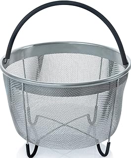 MIWAT Panier Vapeur Panier Cuisson Cuire à La Vapeur Légumes,6QT en Acier Inoxydable Accessoires cookeo pour autocuiseur Compatible avec La Plupart des Autocuiseurs