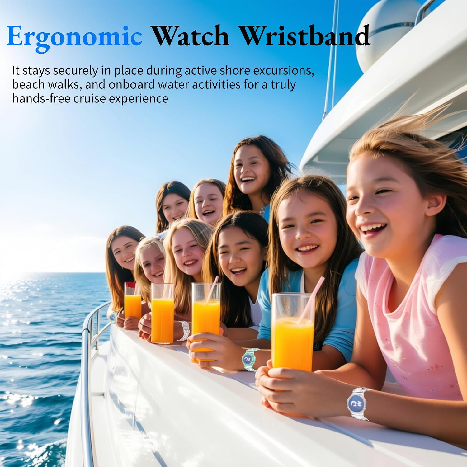 2 Pack Princess Cruise Medallion Holder, Crystal Clear Waterproof Watch Band for Ocean Medallion, TPU Sport Wristbands for Men Women Girls Kids, Clear & Green, Cruise Essentials 2026