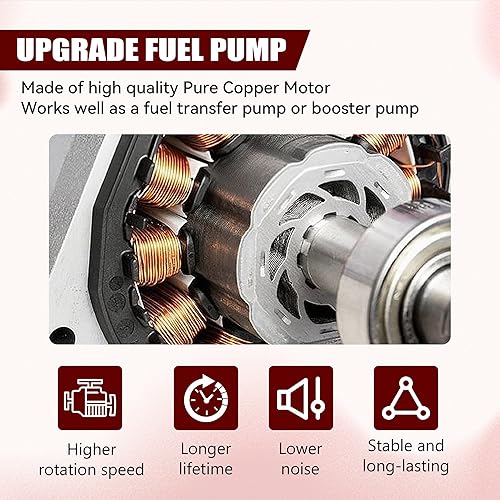 Vista 7 de Bomba de combustible eléctrica universal de 12 voltios, 5-9 PSI, 35GPH, Super 12S Plus para motores a gasolina y diésel