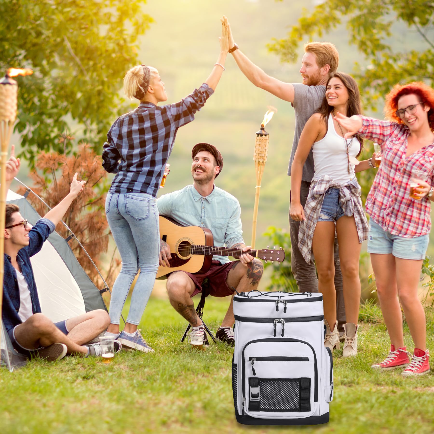 REDCAMP Zaino termico da 30 l, freddo fino a 16 ore, impermeabile, per