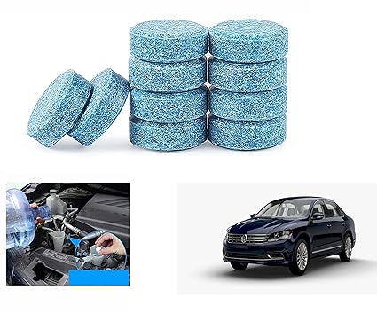 Asryd Car Wiper Detergent Effervescent Tablets Auto Windshield Cleaner Glass Tablets| Better Visibility | Safer Driving | Made in India | for Volkswagen Passat (10 Tablets)