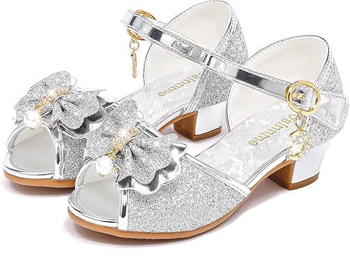 Osinnme - Sandalias de boda para niña pequeña y grande