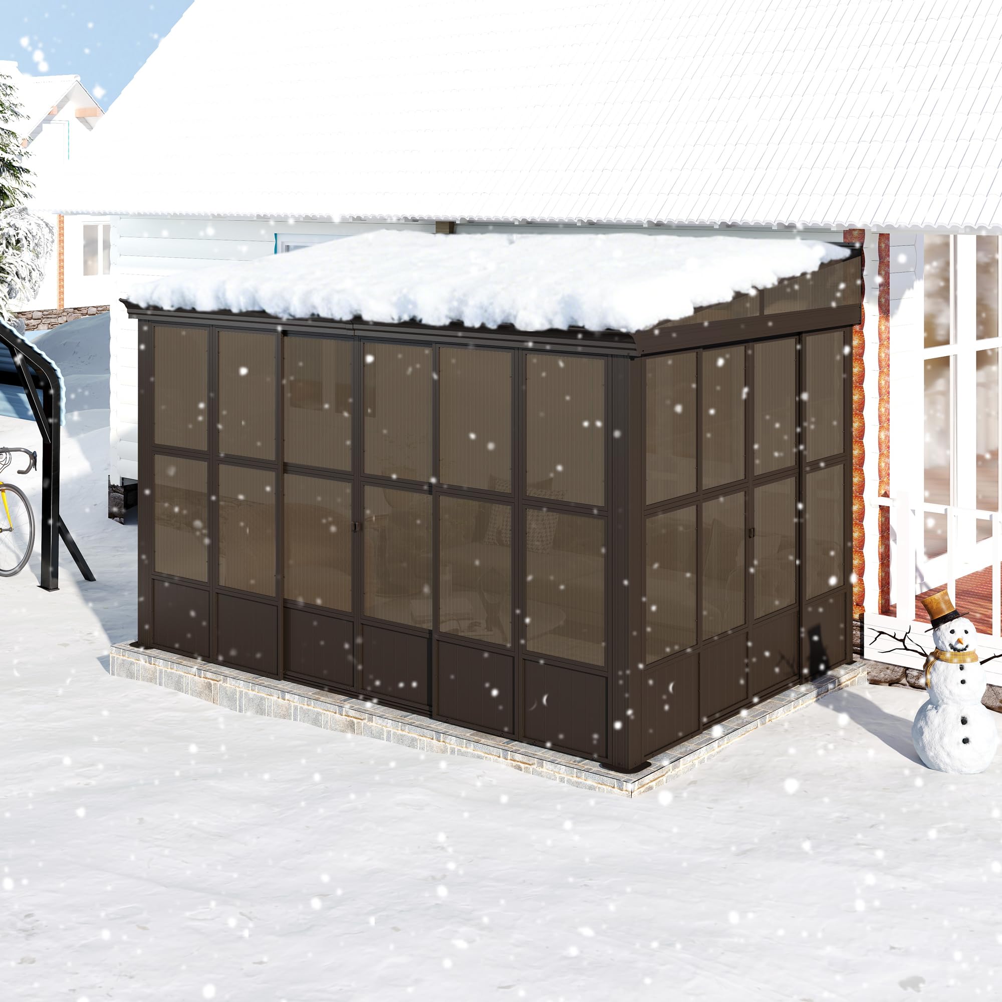 Amazon.com : Domi 8x12FT Sunroom, Wall Mounted Sunroom Kit with