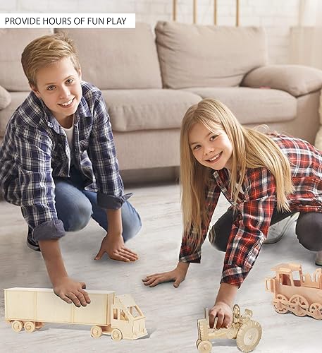 Miniatura 4 de Puzzled, Inc. Rompecabezas de madera natural 3D - Semi camión