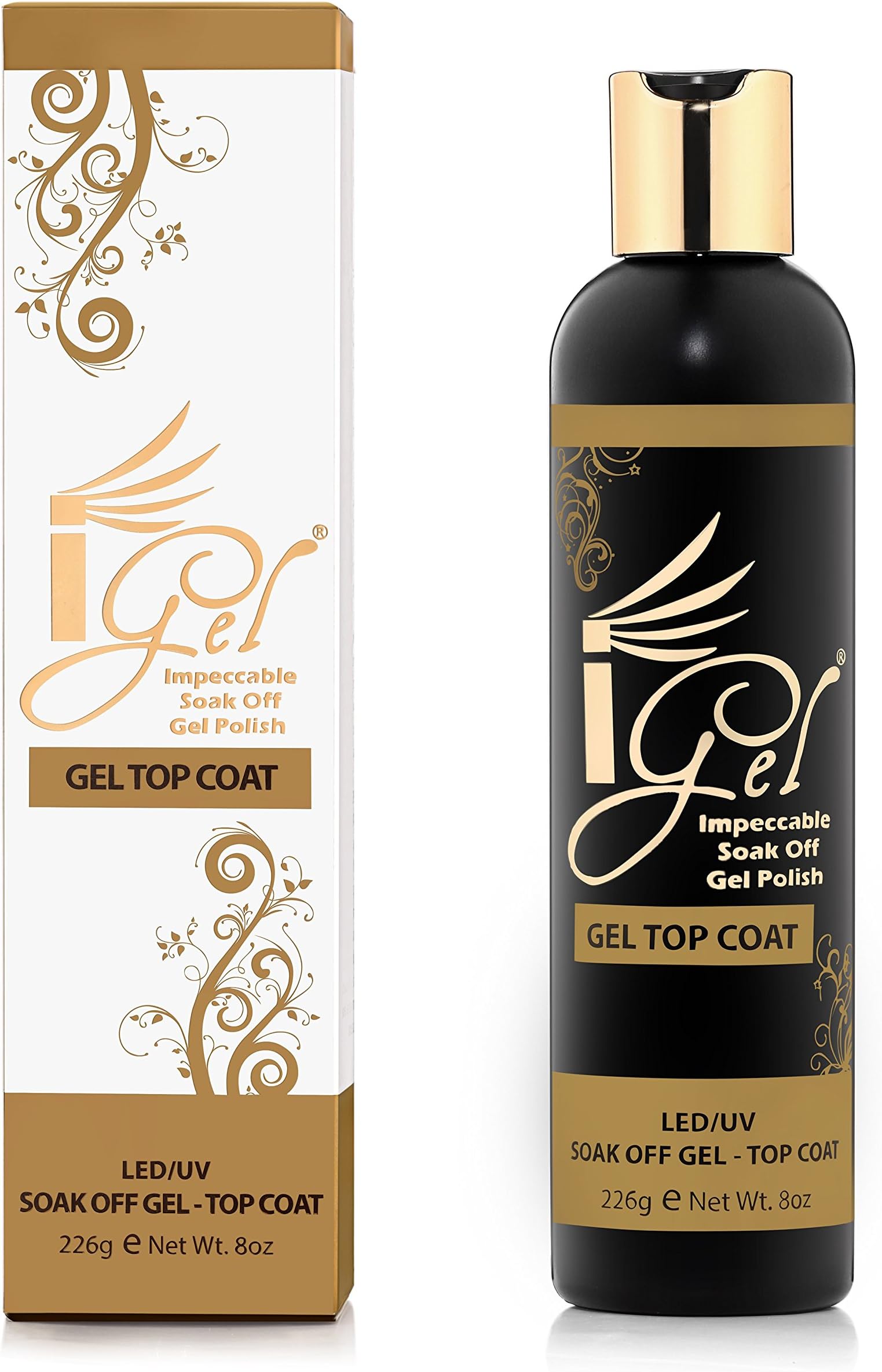 iGel Impeccable Soak Off Gel Polish Top Coat Refill Kit 8 fl oz
