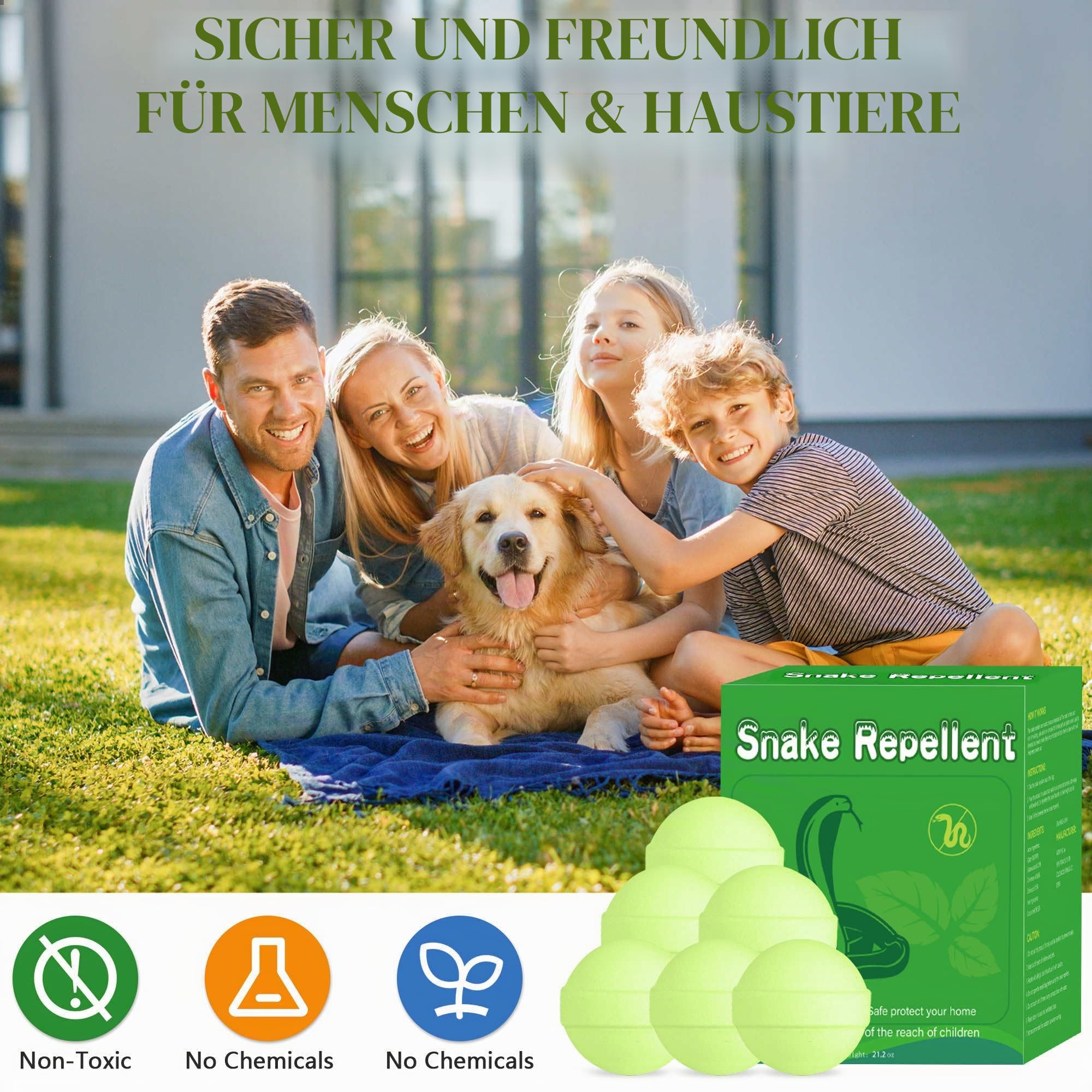 36 x Hof-Schlangenabwehrmittel, leistungsstarker Eidechsenabwehr, für den Innen- und Außenbereich, für Gartenrasen, natürliches Eidechsenabwehr, für Outdoor-Fischerei