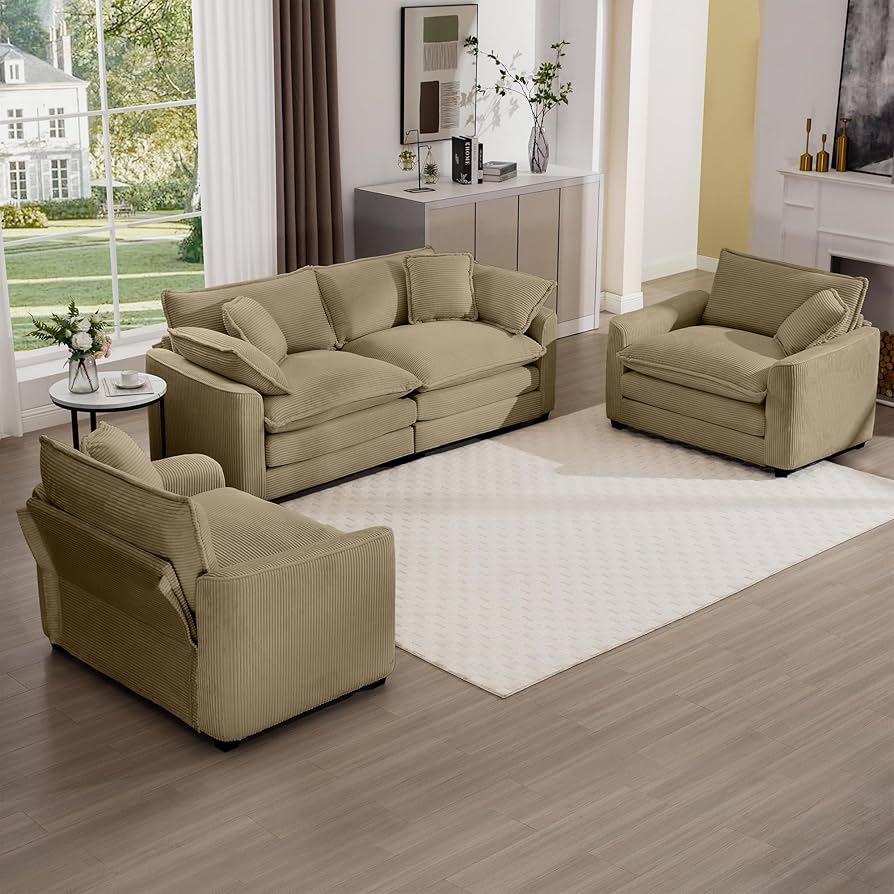 2人掛け・3人掛けソファ HABITAT EASY COVER 180cm Corduroy(KH