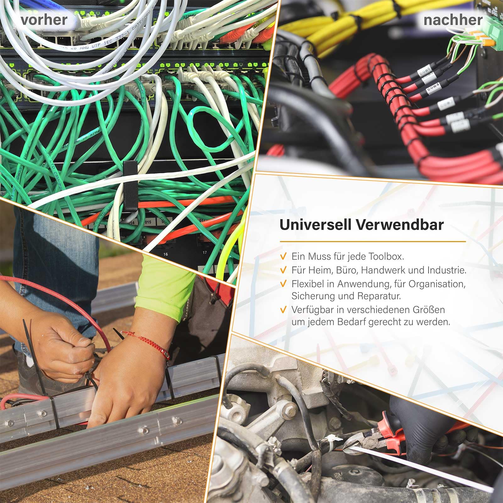 1000 Fascette In Plastica, Qualità Professionale, Rislan - Foto 8