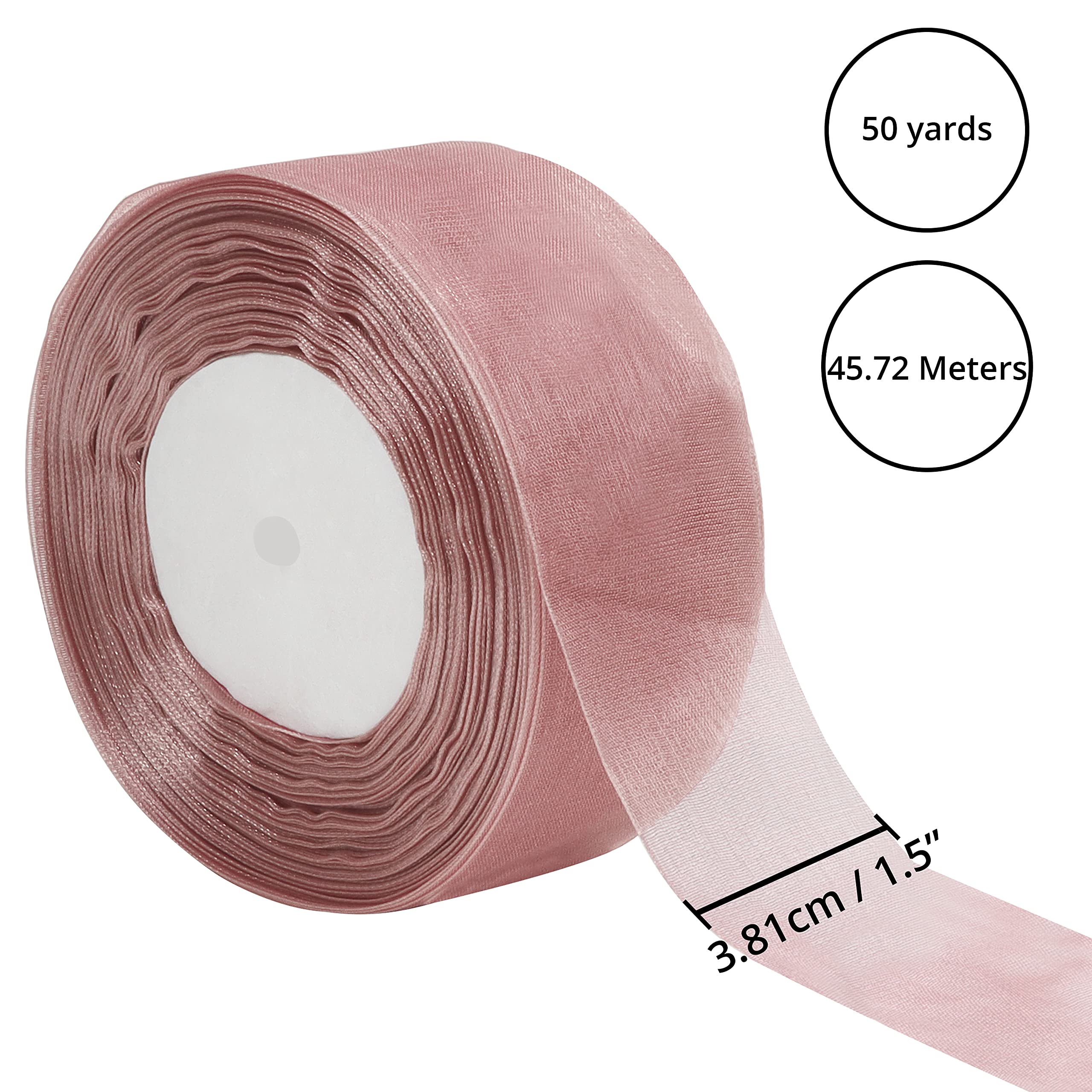 Handi Stitch Ruban Organza en Polyester - 45,72 m - Ruban Blanc Raide pour la Couture de Robe de Soirée, Artisanat, Découpe de Polyester, Accessoires Handi Stitch Ruban Organza en Polyester - 45,72 m - Ruban Blanc Raide pour la Couture de Robe de Soirée, Artisanat, Découpe de Polyester, Accessoires