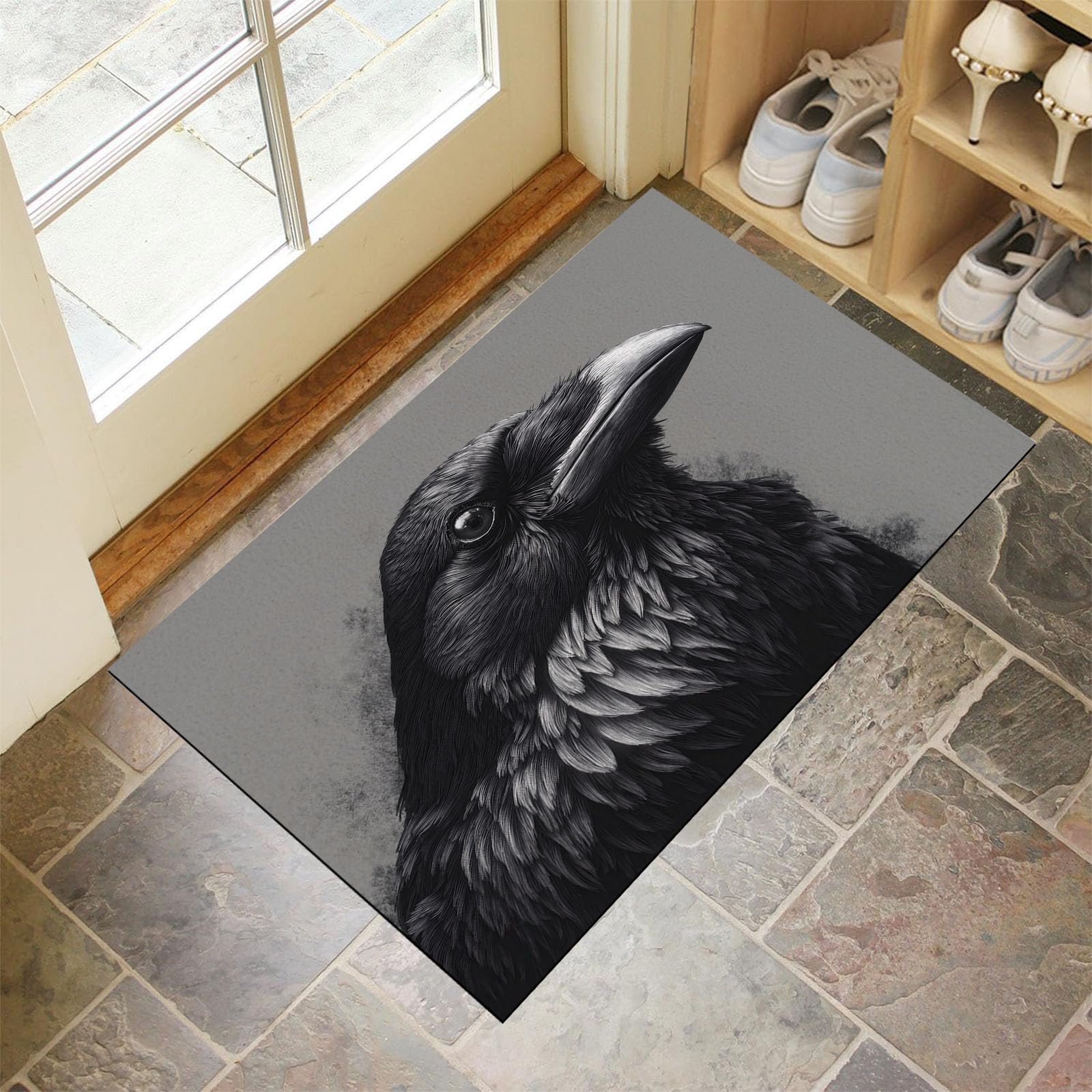 Paillasson entree antidérapant tapis de porte pour chien intérieur lavable