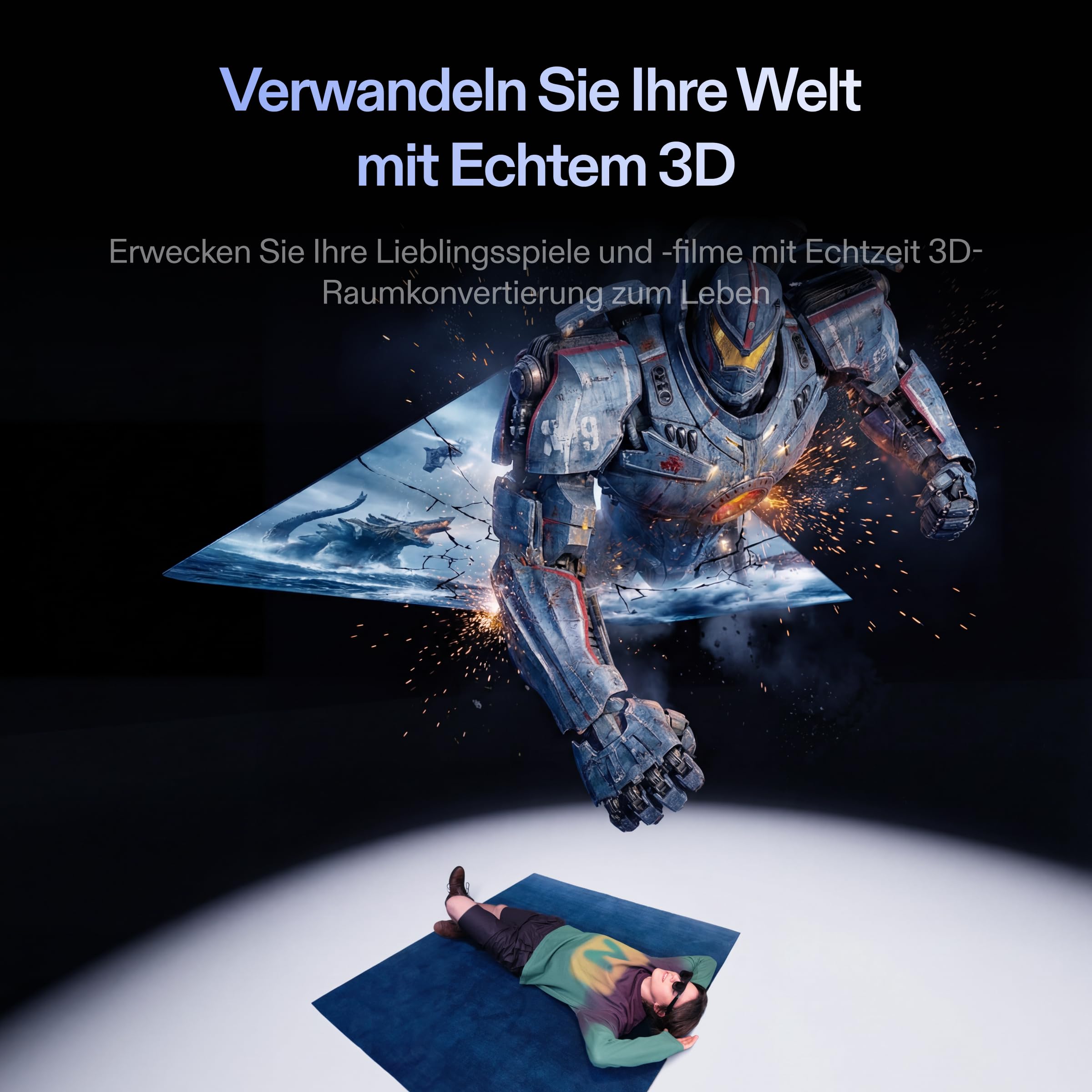XREAL 1S AR Gafas Bundle XREAL Hub, para iPhone 17/16/15, Real 3D, Power und Play Adapter