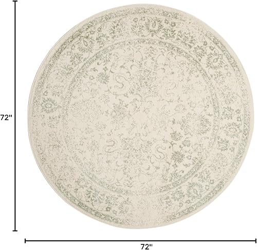 Miniatura 367 de Safavieh colección Adirondack - Alfombra de área, 6 x 9 pies, gris y azul, diseño oriental desgastado, no desprende pelusa, fácil cuidado, ideal