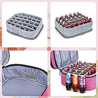 Vista 4 de LUXJA Funda de transporte para esmalte de uñas, capacidad para 30 botellas (0.5 fl oz/15 ml), organizador de doble capa para esmalte de uñas y juego