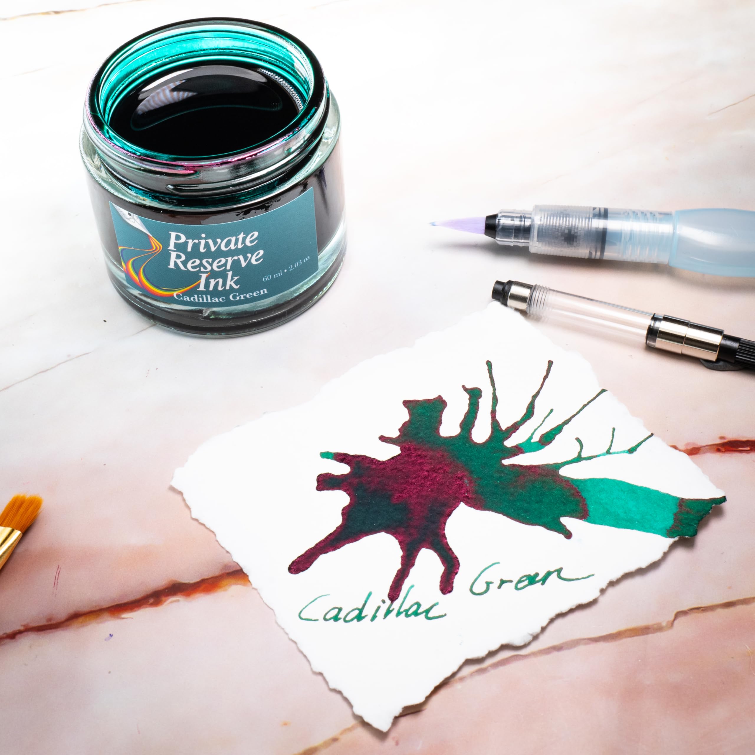 Private Reserve Atrament do piór wiecznych 60 ml, kolor zielony (Cadillac Green)