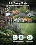 Insoma 4 Zones Sprinkler Timer with Brass Inlet, Water Timer for Garden Hose with Auto/Manual/Rain Delay Mode, Hose Timers for Irrigation Watering System for Yard, Lawn, Plant Watering