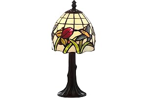 JONATHAN Y JYL8014A Hummingbird Stained Glass Lamp