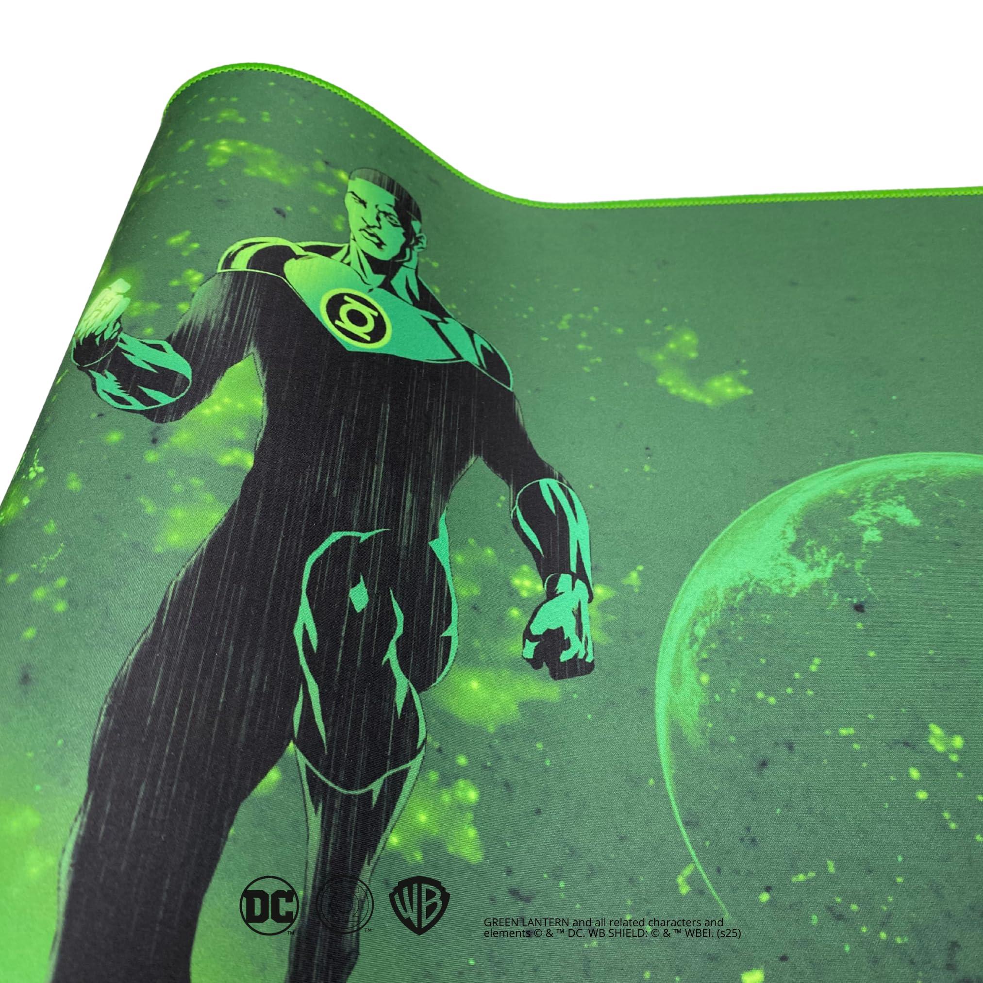 Lexip Tappetino per mouse XXL Green Lantern, Neoprene, 90 x 40 cm, superficie micro-testurizzata