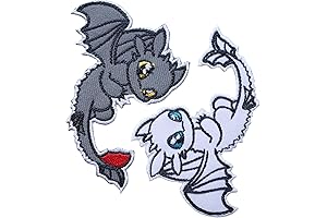 2 PCS Toothless & Night Light Matching Iron on Patches
