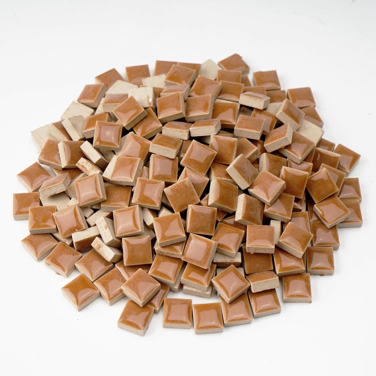 2.2LB Mini Ceramic Square Tiles for Mosaic, Colored Mosaic Ceramic Tiles, 12mm x 12mm Mosaic Pieces for Crafts, Coasters, Garden Planters and Home Decor – Multicolor