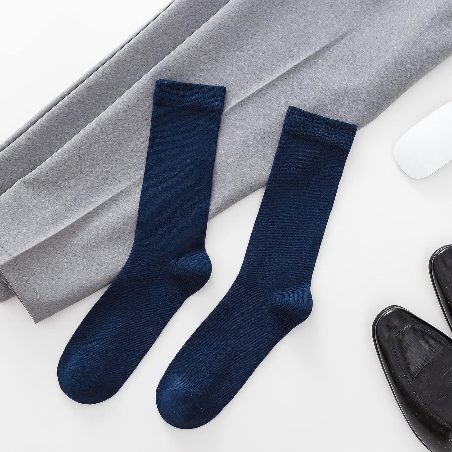 Sock Amazing Unisex Bamboo Rayon Socks Super Soft Black Crew Socks 8 Pack - Image 7