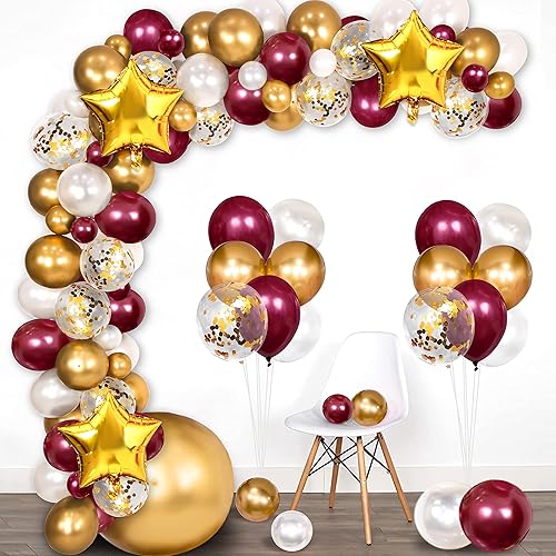 Miniatura 4 de 110 piezas de decoraciones de graduación de clase de 2023 – Decoraciones de fiesta de graduación 2023 Kit de guirnalda de arco de globos rojos