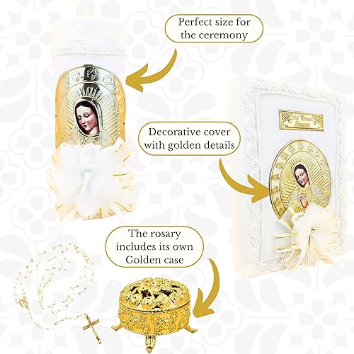 Miniatura 9 de Biblia y vela de primera comunión - Biblia y Vela de Primera comunión para niña - Vela para Primera comunion niña - Juego de velas de primera