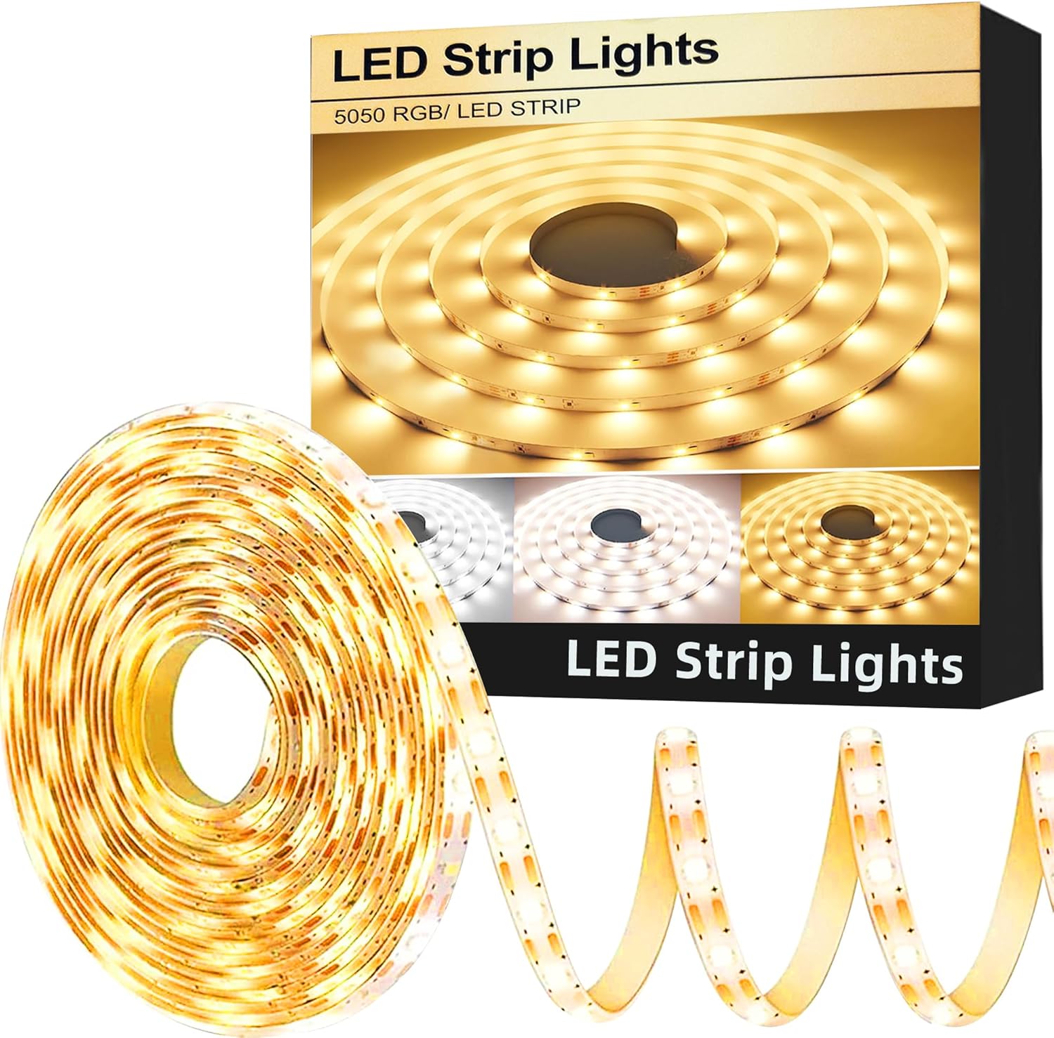 FUPT Tira LED COB 2 M 60 Luces LED para Habitaciones, 3000 K-6000 K, Puede Cambiar de Color, con aplicación y Control Remoto, para habitación, Techo, Escaparate, Muebles