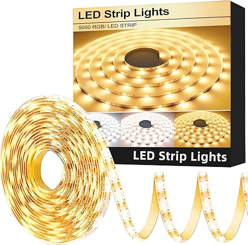 COB Tira LED 2M 60LED Luces LED HabitacióN,3000K-6000K Puede cambiar de color,Con AplicacióN Y Control Remoto,para Habit