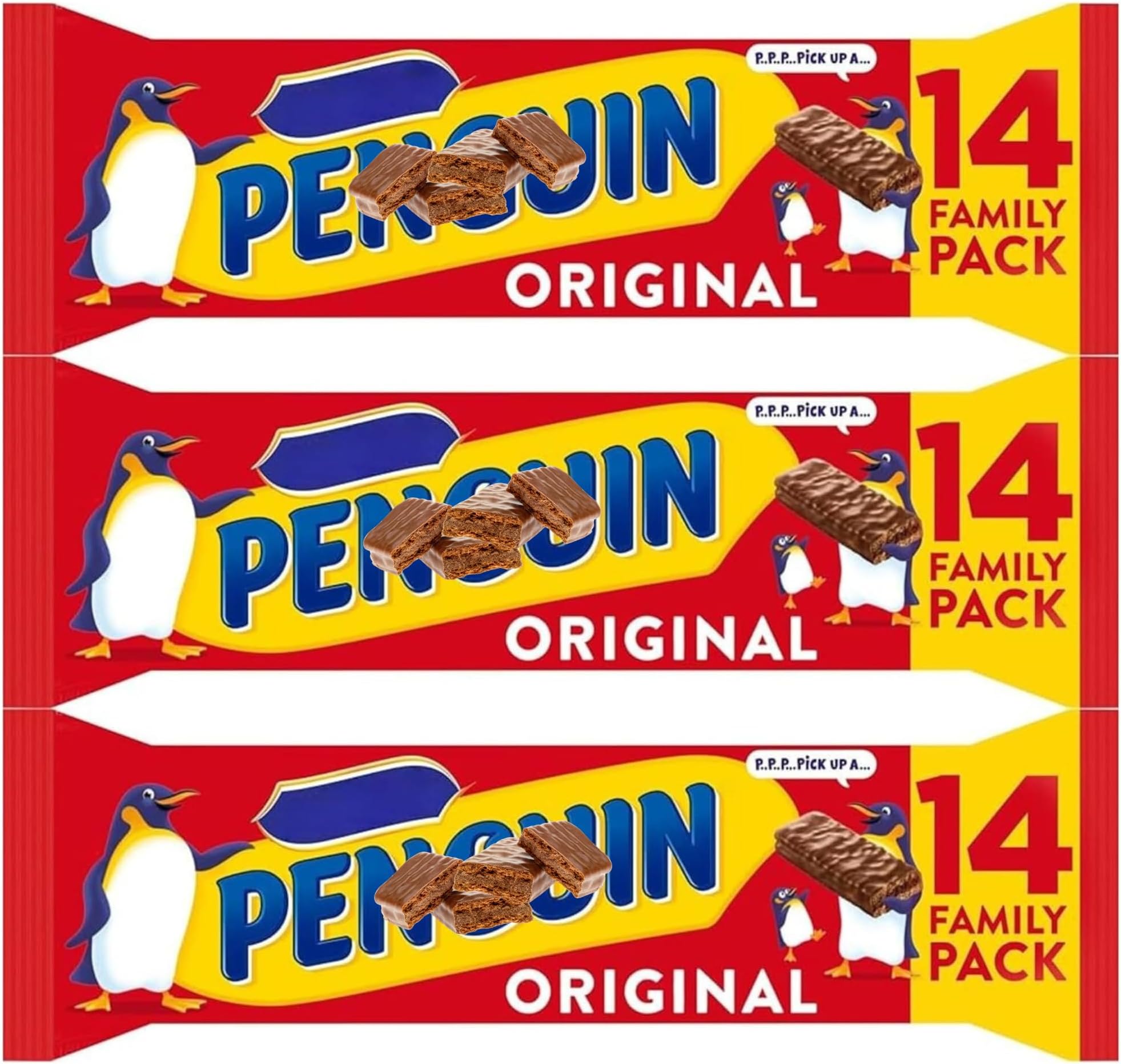 Snack Bar Bundle With Penguin Milk Chocolate 14 Bars Per Pack (3 Pack)