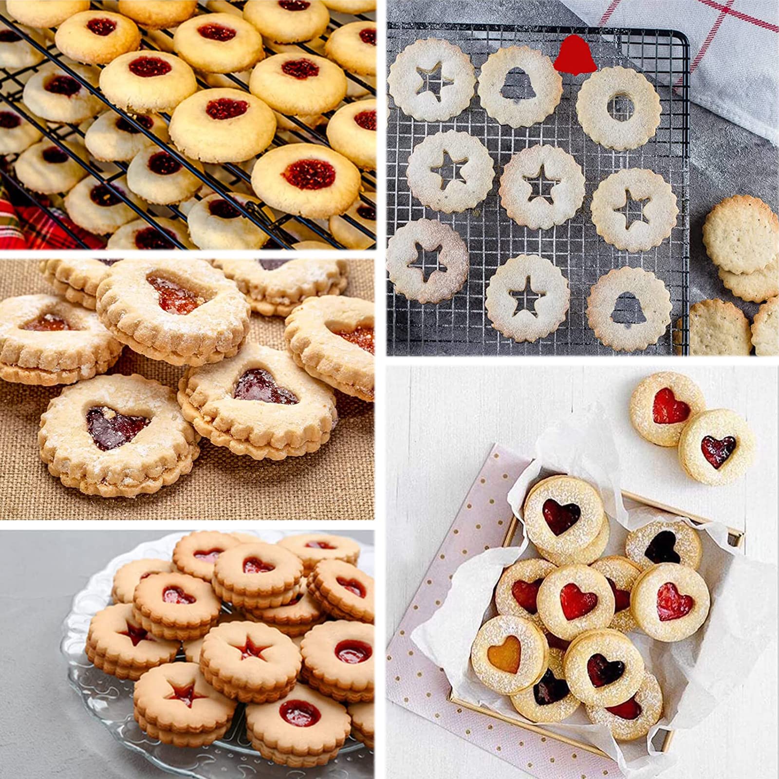 Set Di 9 Formine Per Biscotti Natalizi - Acciaio Inox, Sagome Pupazzo Di Neve, Albero, Babbo Natale E Altre
