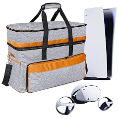 FPVtosky Carrying Case for PS5 Pro PSVR2 Large Travel Bag for Playstation VR2 PS 5 PS 5 Pro