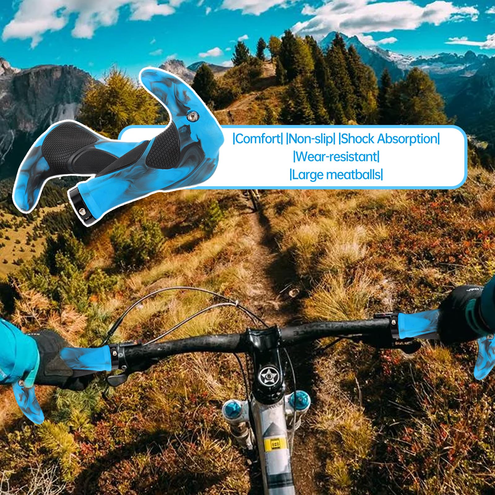 Paris 2024 Affiche Area1 Poignées De Guidon De Vélo, Poignees VTT BMX 2X 22mm Poignée En Caoutchouc, Antidérapantes, Stripe Vert Magnet Paris 2024