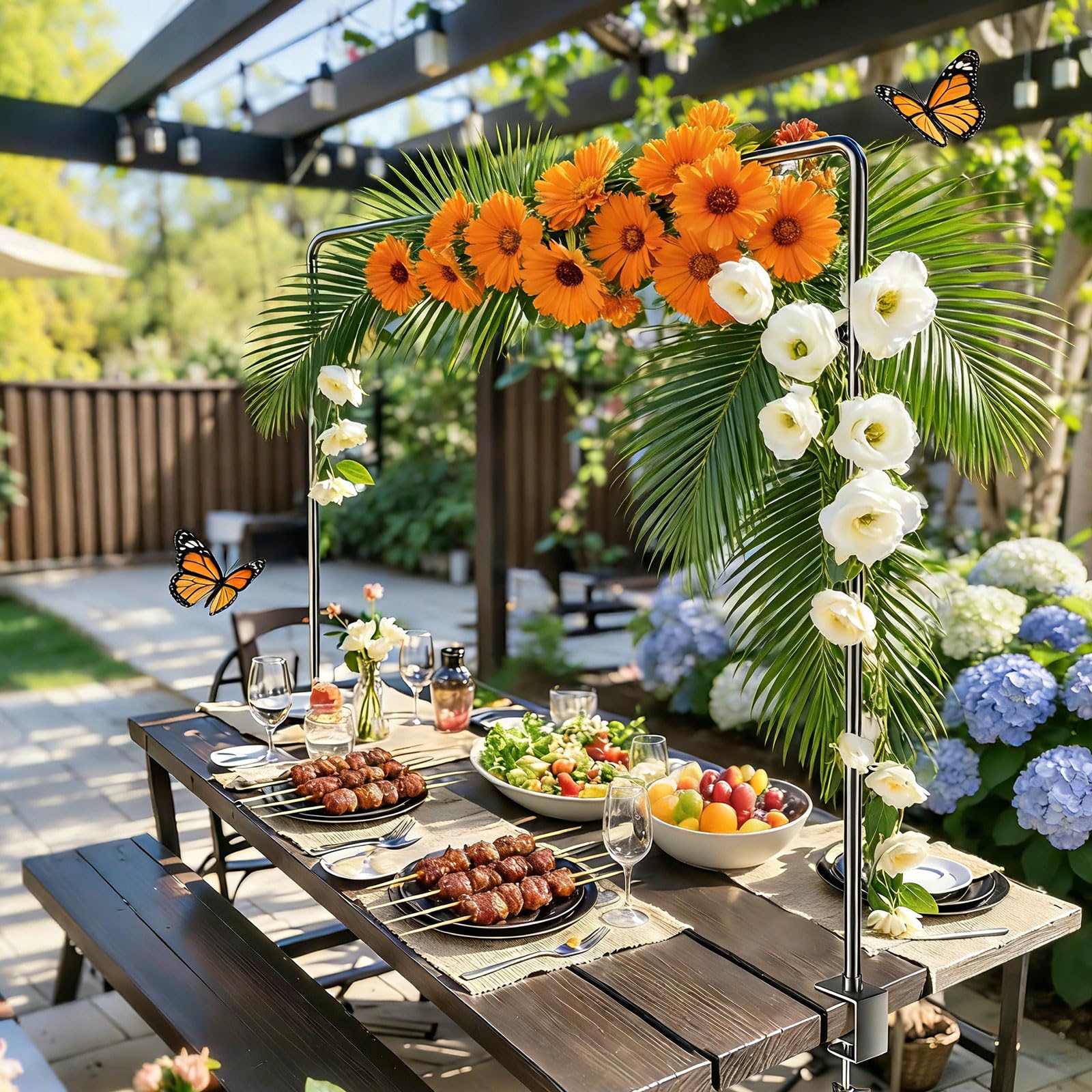 Soporte ajustable para decoración de fiestas para globos y eventos, telescópico, sobre la mesa, soporte de hierro