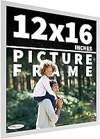 Vista 16 de Poster Palooza Marco de fotos de madera de pino macizo blanco de 18 x 8 Acrílico UV, respaldo de tablero de espuma y accesorios para colgar