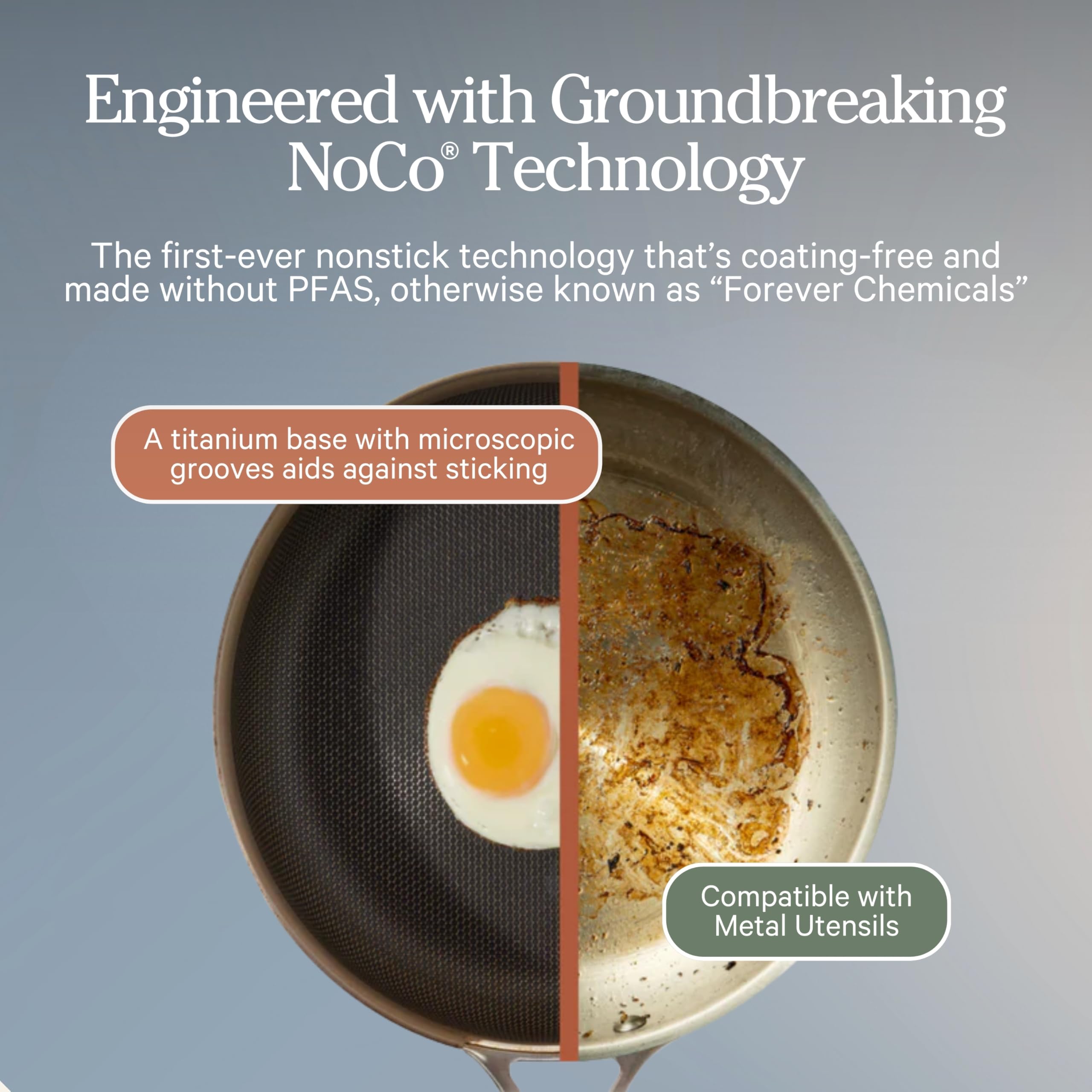 Our Place Titanium Always Pan Pro | 10.6 PFAS-Free Nonstick Frying Pan with Spatula | Chef-Grade Tri-Ply Stainless Steel & Aluminum Build | Induction & Oven-Safe up to 750F | Gold product thumbnail 4