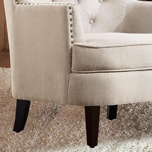 Miniatura 58 de Rosevara Atlas - Silla decorativa moderna de mediados de siglo, sillón tapizado con cojín suave para sala de estar, dormitorio y espacios pequeños