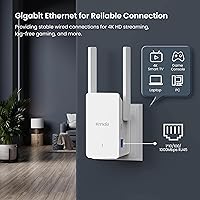 Vista 7 de Tenda Extensor WiFi 6, AX3000 Amplificador de señal WiFi de doble banda con puerto Gigabit Ethernet, extensor de Internet doméstico, amplificador