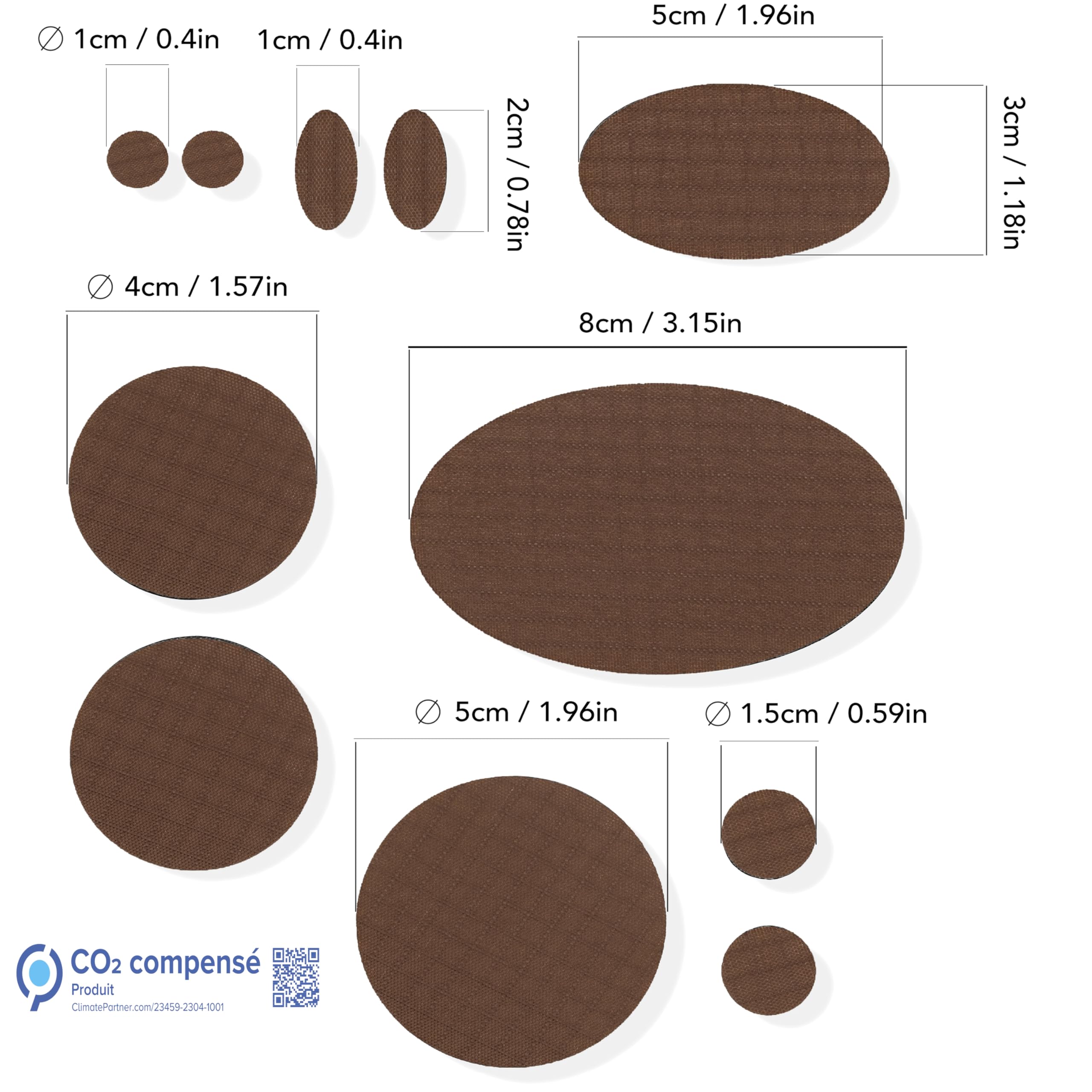 aZengear Toppe per riparazione piumini | Tessuto in nylon pre-tagliato, autoadesivo, morbido, impermeabile, resistente agli strappi per fissare i fori nei vestiti, sacchi a pelo (11 pezzi, Marrone)