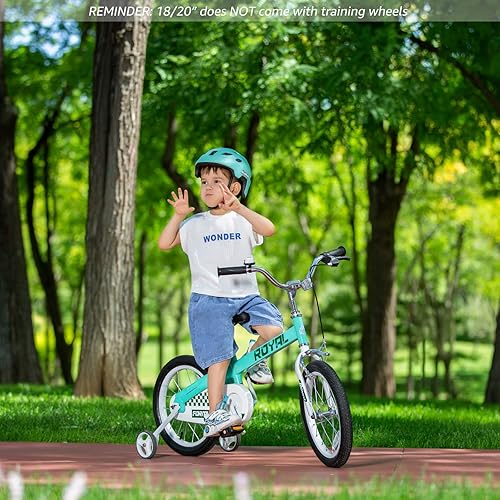 Miniatura 2 de Royalbaby Bicicleta Cubetube para niños de 3 a 9 años, bicicleta para niños pequeños de 12, 14, 16, 18 y 20 pulgadas, con ruedas de entrenamiento,