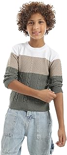 بلوفر من أندورا برقبة كرو للرجال، قصة عادية، مصنوع من الأكريليك، مقاس 8