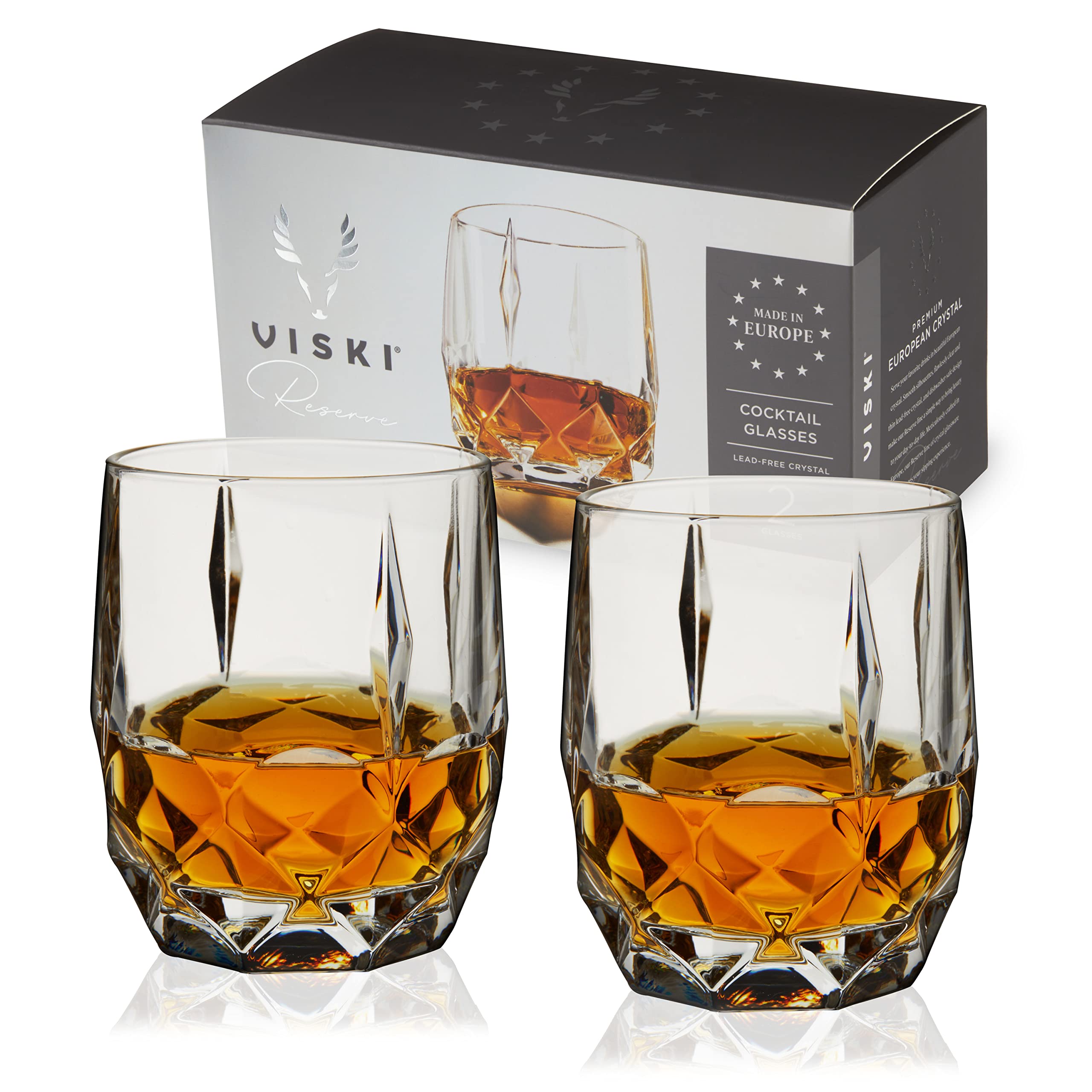 Verres à whisky en cristal Viski Bruno 325 ml pour cocktail tumbler et spiritueux fins