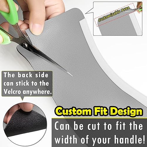 Vista 17 de Juego de 6 fundas de cuero para manijas de refrigerador, mantiene tu nevera, microondas, horno, estufa o lavavajillas limpio, mancha aceites sucios