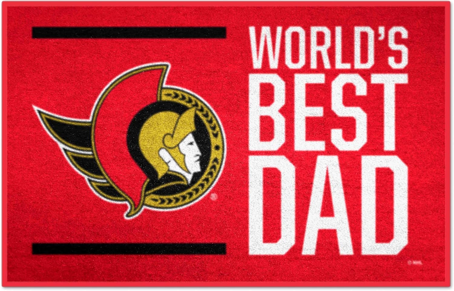 FANMATS 31164 Ottawa Senators Starter Mat Accent Rug - 19in. x 30in. | Sports Fan Home Decor Rug and Tailgating Mat World's Best Dad Starter Mat