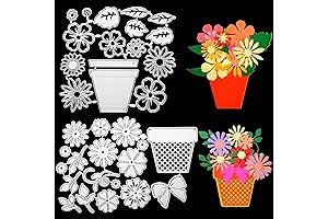 Embossing Die Cut Flower Background Frame Stencil Template