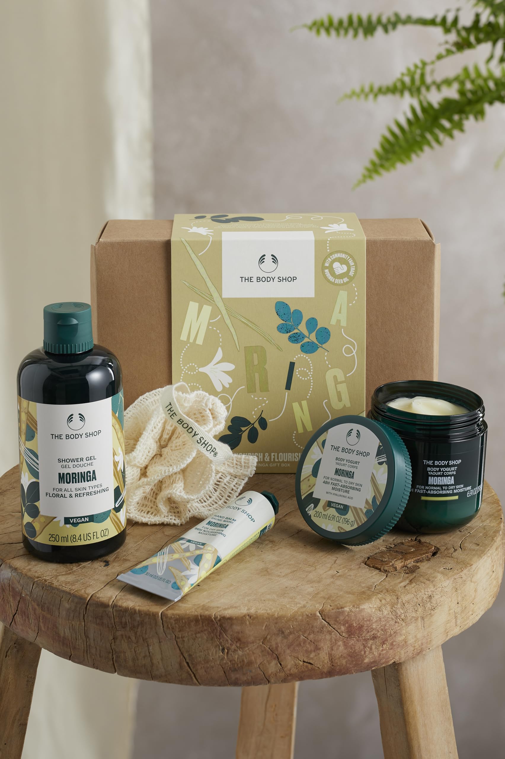 The Body Shop Nourish & Flourish Moringa Body Care Gift Set, Vegan