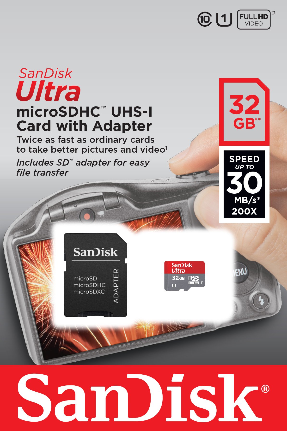 Memoria Per Fotocamera Scheda Di Memoria SanDisk Ultra SDHC/SDXC 16GB/32GB/ 64GB - Classe 10, Velocità Fino A 100MB/s, Impermeabile Scheda Veloce Per Video Full HD - Foto 3