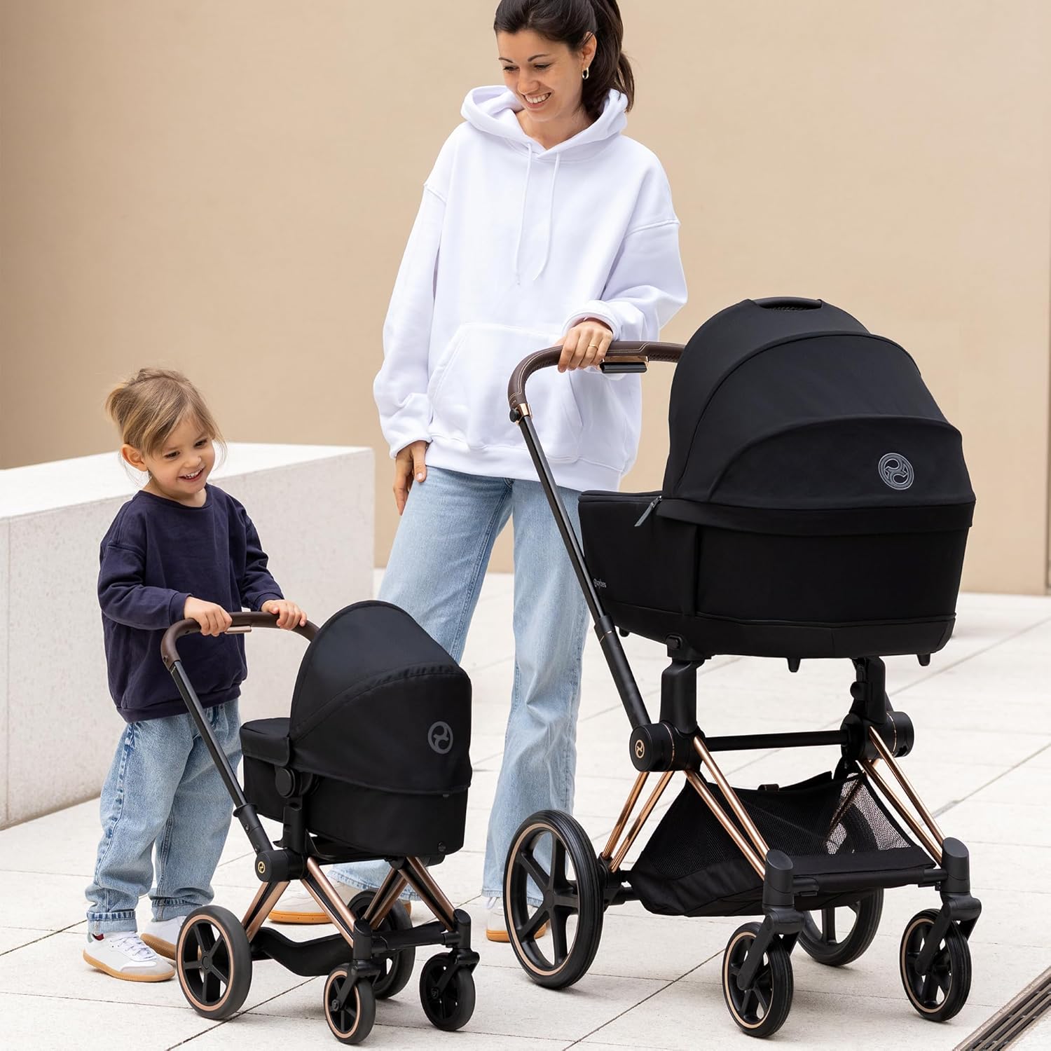 Corolle - Cybex Pram 9000142070 Black for 36 and 42 cm Dolls from 3 Years