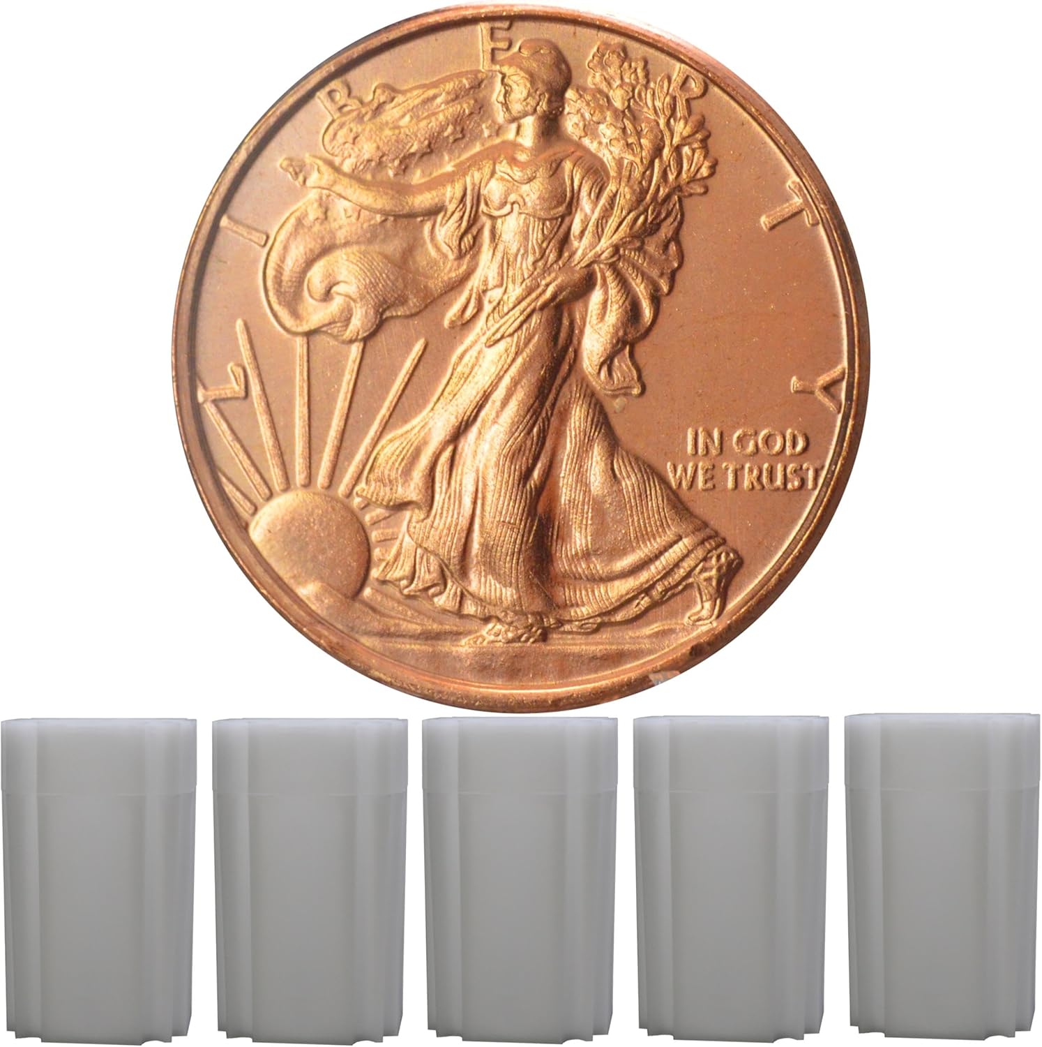 100 Buffalo Nickel Design 1 oz Pure .999 Copper Bullion Rounds