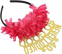 Vista 7 de ZZDCMS Tiara de cumpleaños con texto en inglés «Never Looked So Good» de 40 cumpleaños, decoración de corona de cumpleaños de 40 años, divertido